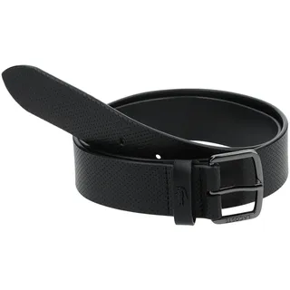 Ledergürtel LACOSTE "lacoste Gürtel Leder", Herren, Gr. 110, schwarz, Leder, Gürtel Ledergürtel