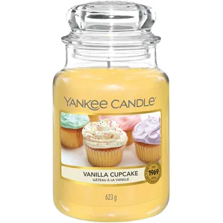 Yankee Candle Duftkerze im Glas (groß) | Vanilla Cupcake | Kerze mit langer Brenndauer bis zu 150 Stunden | Perfekt zum Muttertag | Geschenke für Frauen