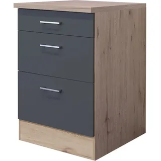 Flex-Well Unterschrank Auszugsunterschrank Morena 60 x 85 x 60 cm Grau