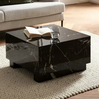 FineBuy Sofatisch MONOBLOC Marmor Optik Wohnzimmertisch