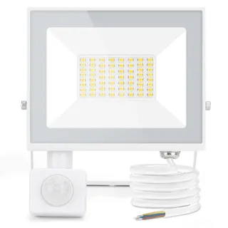 Aigostar 30W LED Strahler mit Bewegungsmelder Außen,2700LM 6500K Kaltweiß Außenstrahler,IP65 Wasserdicht Scheinwerfer, Aussenleuchte für Garten, Innenhöfe, Garage, Hotel