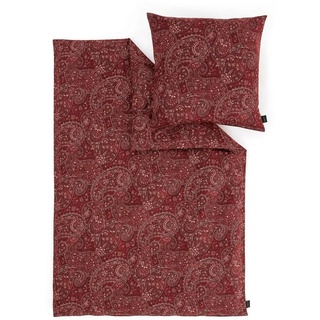 Bettwäsche Satinbettwäsche bugatti, bugatti, Mako-Satin, mit orientalischem Paisleymuster braun|rot 1 St. x 155 cm x 220 cm