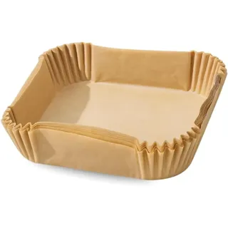 Papierböden 20x20cm für Heißluftfritteuse - Hitzebeständig, Antihaft, Einweg