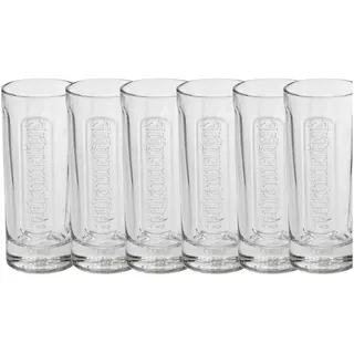 Jägermeister Longdrinkglas Original Longdrinkglas 0,2 L 6er Set, 6-tlg., mit 4 cl Eichung
