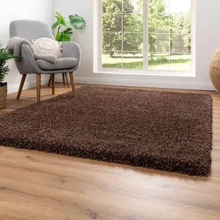 Steffensmeier Ragolle Twilight Hochflor Teppich Shaggy, weich & elastisch, moderner Wohnzimmer Teppich, Rostbraun 8822, 40x300 cm