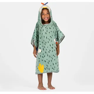 Bade-Poncho Babys/Kleinkinder Baumwolle - Papagei grün