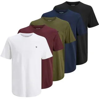 JACK & JONES JPRBLABRODY Tee Crew Neck 5Pk Herren T-Shirt