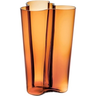 Iittala Aalto Vase Glas Kupferfarben, Maße: 17cm x 17cm x 25cm, 1007881, Kupfer