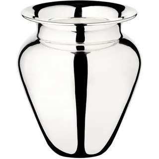 EDZARD Vase Antonia (Höhe 17 cm, ø 15 cm, Öffnung ø 9 cm), schwerversilbert - Blumenvase in Silber - Moderne Tulpenvase als Tischdeko