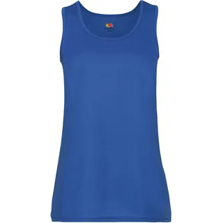 Fruit of the Loom Performance Vest Lady-Fit Damen Tank Top Sport Shirt Fitness NEU, royal, 2XL