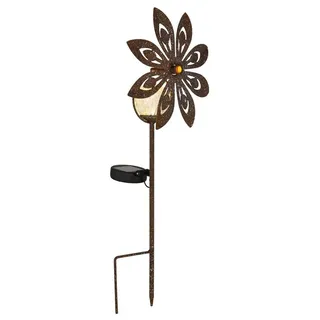 GLOBO 36576 Solarleuchte Metall rostfarben, LED - Orange