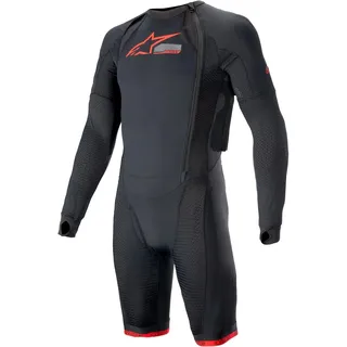 Alpinestars Tech-Air 10 Race System, Funktionsanzug kurz - Schwarz/Hellrot - L
