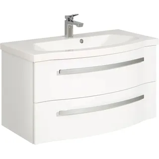 Pelipal Waschbeckenunterschrank 90 cm Serie 4005 Polarweiß hochglänzend