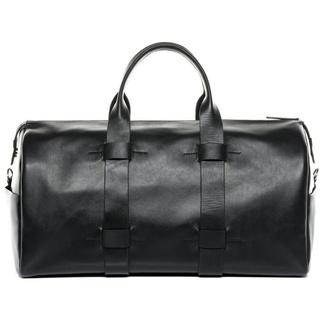 FEYNSINN Umhängetasche echt Leder Weekender groß Ledertasche schwarz TROY, Echtleder Reisegepäck für Damen & Herren, Sporttasche XL schwarz schwarz