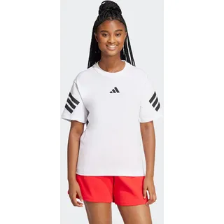adidas Future Icons 3-Streifen Kurzarm-T-Shirt White XS