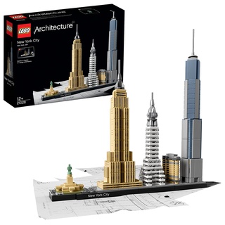 LEGO Architecture New York City Set, Skyline-Modellbausatz mit World Trade Center und Freiheitsstatue, Basteln für Erwachsene, Home und Büro-Deko, Geschenke für Frauen und Männer 21028