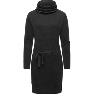 Ragwear Sweatkleid Babett Dress Intl. warmes Winterkleid mit breitem Rollkragen grau L (40)