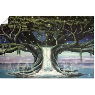 Wandbild ARTLAND "Der Baum der Seelen", blau (farbe bild(er): blau), B:90cm H:60cm, Bilder, als Leinwandbild, Poster in verschied. Größen