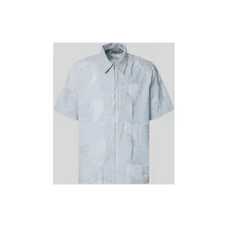 Regular Fit Freizeithemd mit Reißverschluss und Kentkragen, Hellblau, M
