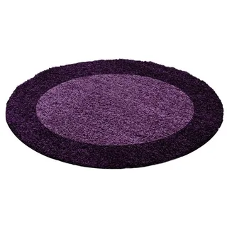 Teppich Boss Teppich Hochflor Teppich Lux Violett, rund, Höhe: 30 mm lila Ø 200 cm x 30 mm