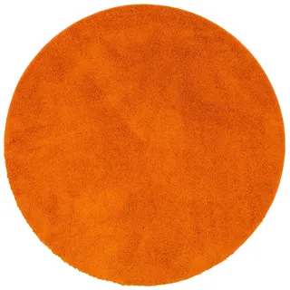 Snapstyle Palace Hochflor Shaggy Teppich 100 x 100 cm Orange