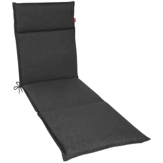 Herlag Liegenauflage Bea, Liegepolster Gartenliege 190x60x4,5cm Wasserabweisend Anthrazit grau