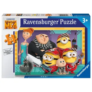 Ravensburger Minions Puzzle „Ich – Einfach Unverbesserlich 4“, für Kinder ab 3 Jahren, 35 Teile, pädagogisches Kleinkindspielzeug, Film 2024
