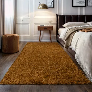 OTTO home Banji Hochflorteppich 120 x 180 cm Gelb/Gold