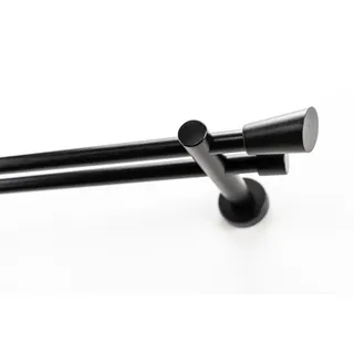 GARESA Vorhangstange MOLIS 2-läufig Ø 20 mm 380 cm Schwarz