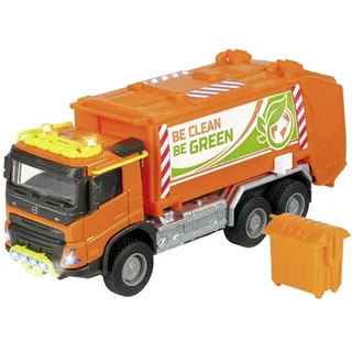 Majorette - Volvo Müllabfuhr - hochwertiges Spielzeug LKW als Müllwagen, Modellfahrzeug mit Licht, Sound und Funktionen, für Kinder ab 3 Jahren