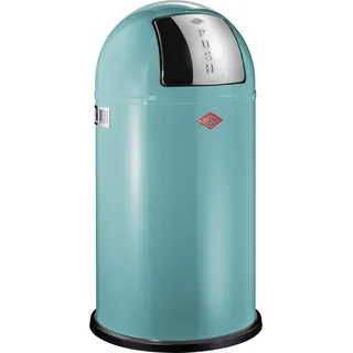 Wesco 175 831 Pushboy Abfallsammler 50 Liter türkis 40 x 40 x 75.5cm (L/B/H), Edelstahl