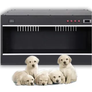 LSBHPPD Inkubator Katzen Hunde,intelligente Wärmebox mit konstanter Temperatur,Inkubator Jungtiere,großer Brutkasten Hunde, Welpeninkubator mit Heizung,für Welpen,alle Anderen Tiere,Black-80x50x50cm