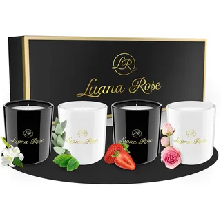 Luana Rose Duftkerze 70 g gold/pink/türkis