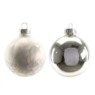 Trendline Weihnachtskugeln aus Glas Ø 60 mm weiß 20 Stück