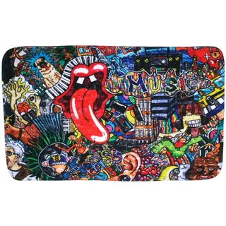 Sanilo Badteppich Graffiti Rot 70 x 110 cm