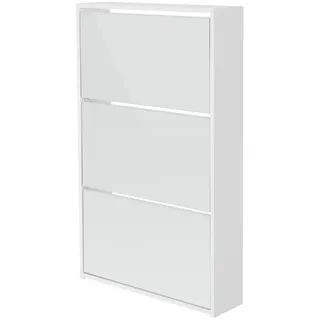 ML-Design Schuhschrank 63 x 113 x 17 cm weiß