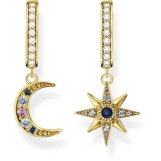 Thomas Sabo Creolen Royalty Stern & Mond gold 925 Sterlingsilber CR682-959-7