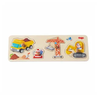 Haba Puzzle Greifpuzzle Auf Der Baustelle, 4 Puzzleteile bunt