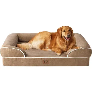 luxuskollektion Hundecouch Orthopädisches XL 112 x 81 cm Kamel