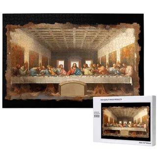 Puzzle 5000 Teile Das letzte Abendmahl Puzzles für Erwachsene Jesus HD Puzzel Anspruchsvolles Lustig Kreatives Unterhaltungsspiel,DIY Holzpuzzle für Erwachsene Als Feiertage Geschenk fur Frauen M-14