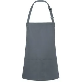 Karlowsky Fashion Kochschürze Kurze Latzschürze Basic mit Schnalle und Tasche