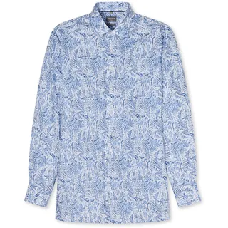 Olymp Businesshemd OLYMP "OLYMP Luxor, Comfort Fit, New Kent", Herren, Gr. 41, Normaler Arm, blau (bleu), 100% Baumwolle, Hemden