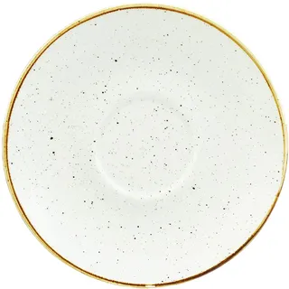 Churchill Stonecast -Saucer Untertasse for Cappuccino Cup - Farbe wählbar (Barley White)