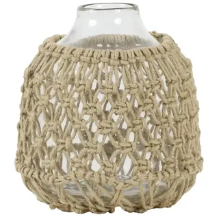 Light & Living Vase NARONA in Glas Klar, Jute