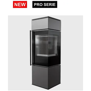 Kratki REN S rechts Ø 150 7 kW Granit/Schwarz