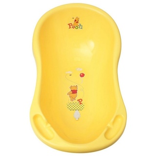keeeper Wickelauflage Baby Badewanne 100 cm WINNIE POOH + ABFLUß Babywanne Disney, mit Ablaufstöpsel gelb