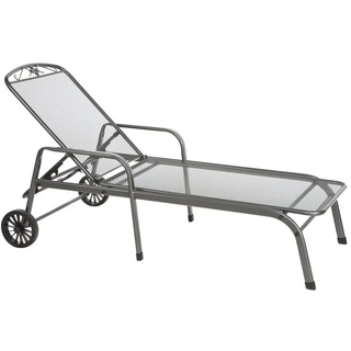 MWH Gartenliege Gartenliege Savoy, 187 x 81 x 52 cm, Gartenliege mit verstellbarem Kopfteil in verspielt-nostalgischem Design