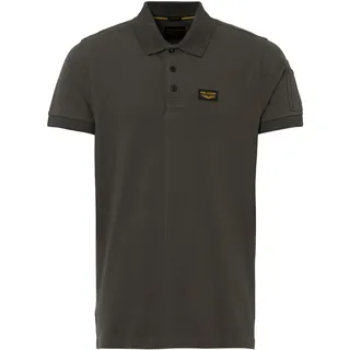 Poloshirt PME LEGEND Gr. XL (56/58), grau Herren Shirts Kurzarm mit Logostickerei