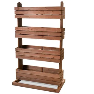 empasa Hochbeet "CUBE 4", Vertikales Blumenkasten Kräuterbeet braun 120 l