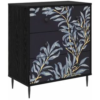 vidaXL DOKKUM 66 x 36,5 x 76 cm Blau / Schwarz